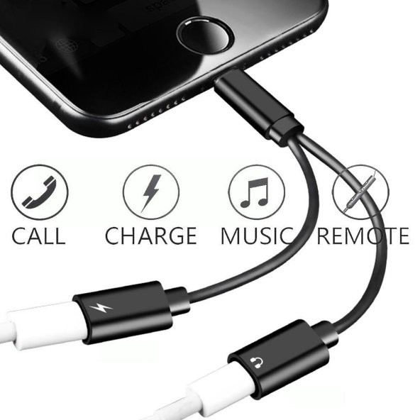 Lightning Kulaklık Şarj Çoklayıcı Çevirici Dönüştürücü Adaptör - 6