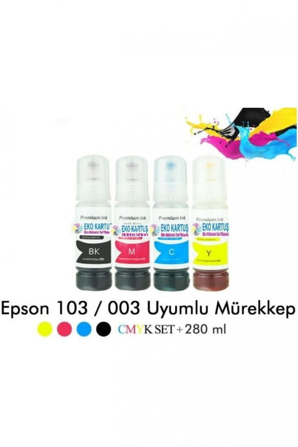Epson L3150 Uyumlu Mürekkep 4 Renk