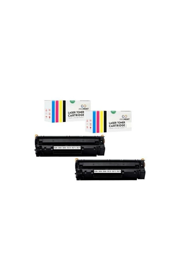 2 Adet Crg-712 Canon I-sensys Lbp3010 Muadil Toner - 1