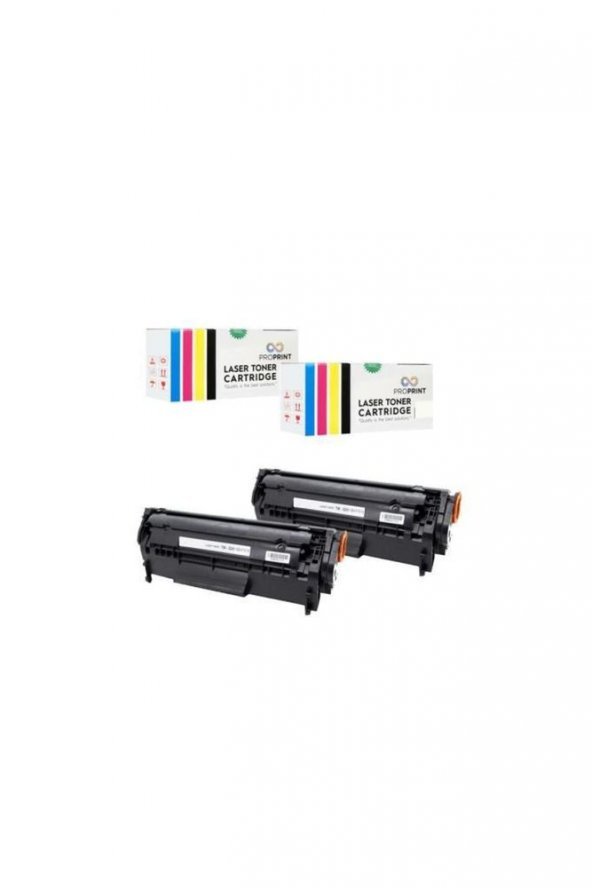 2 Adet Q2612a Hp Laserjet P1010 1012 Muadil Toner