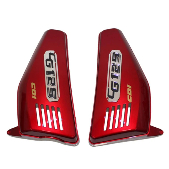 Kmtmak Motosiklet Cg 125 Kırmızı Yan Kapak Takımı /Grenaj - 4