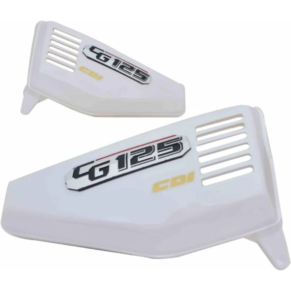 Kmtmak Motosiklet Cg 125 Beyaz Yan Kapak Takımı /Grenaj - 2