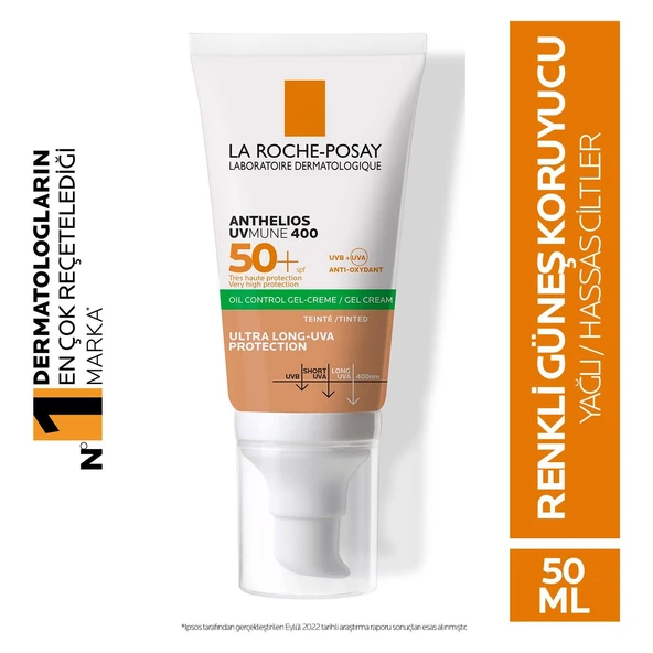 La Roche-Posay Spf 50 Anthelios Renkli Yüz Güneş Kremi 50ml