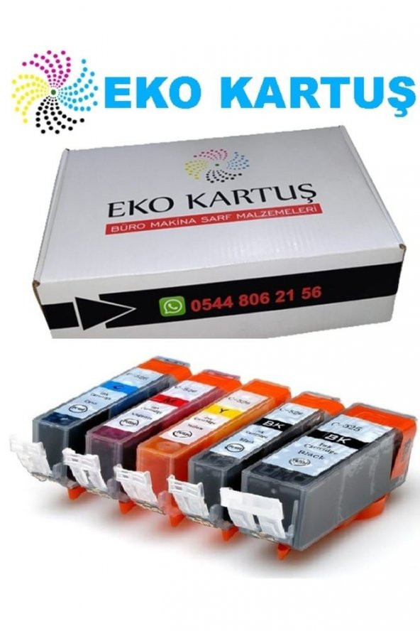 Canon Pixma Mx-715 Pgı-525-clı-526 5 Renk Set Muadil Kartuş,