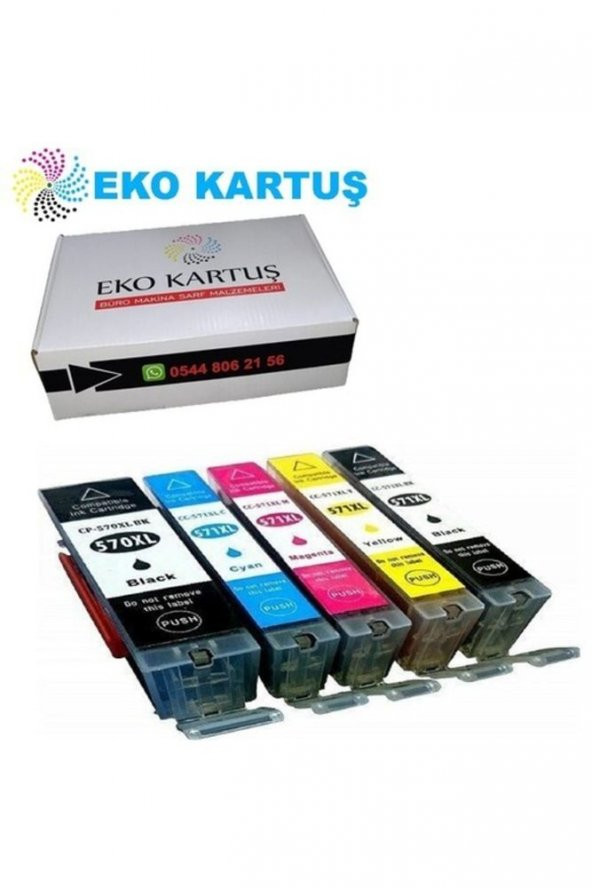 Canon Pixma Ts-8050 5 Renk Pgı-570 Clı-571 Muadil Kartuş, - 2