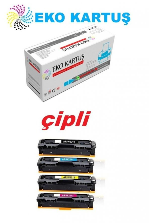 Hp Color LaserJet Pro MFP M283cdw 207A (W2210) SET ÇİPLİ Muadil Toner - 1