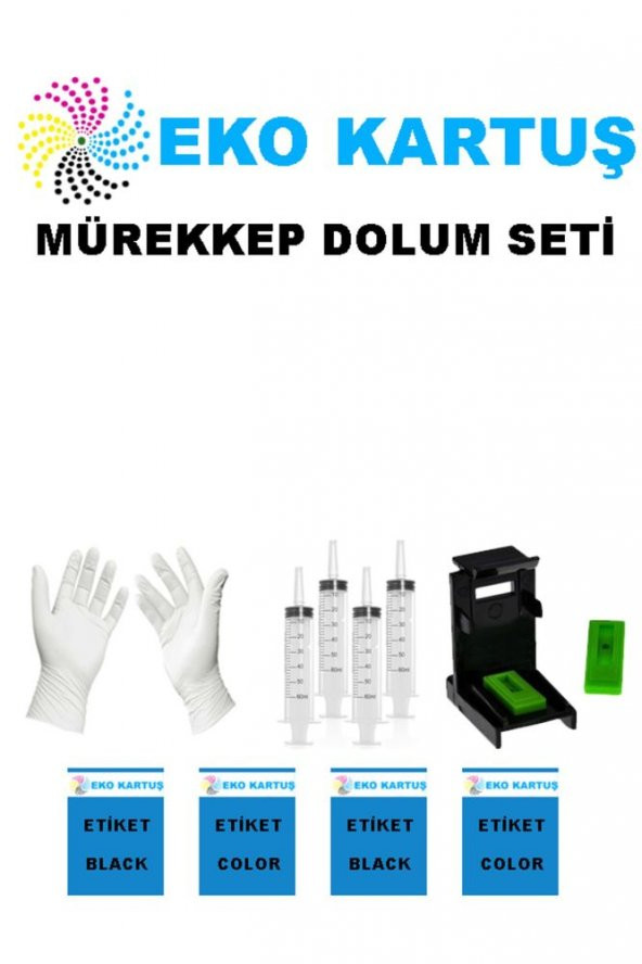 Hp 301/hp 302/hp 304/hp 300 Kartuş Uyumlu Dolum Seti - 3