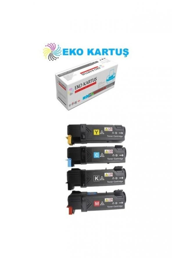 Xerox 6125 4'lü Set Muadil Toner Xerox Phaser Cmyk 2000 Sayfa Renkli