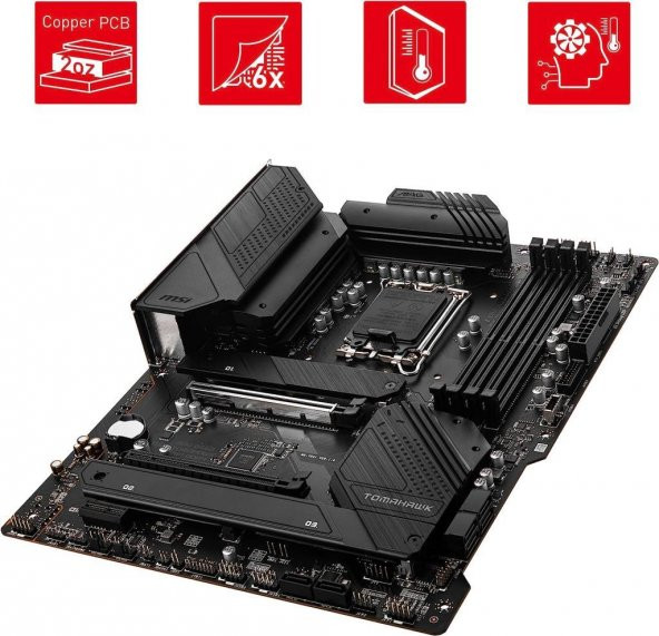 MSI Mag B660 Tomahawk Wi-Fi Intel LGA1700 DDR4 ATX Anakart Teşhir - 3