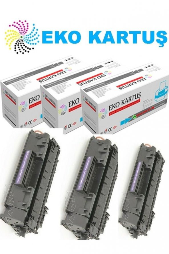 Hp 505a 05a Ce505a ) Ekonomik Avantajlı 3’lü Paket Toner Muadil Yüksek Kapasite 2700 Sayfa