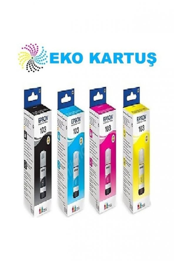 Ecotank L3150 (103 4 Renk) Uyumlu Takım Mürekkep
