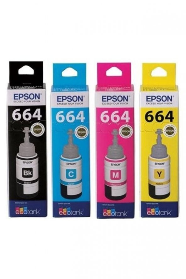 Epson Ecotank L350 t664 Set Muadil Mürekkep - Resim 3