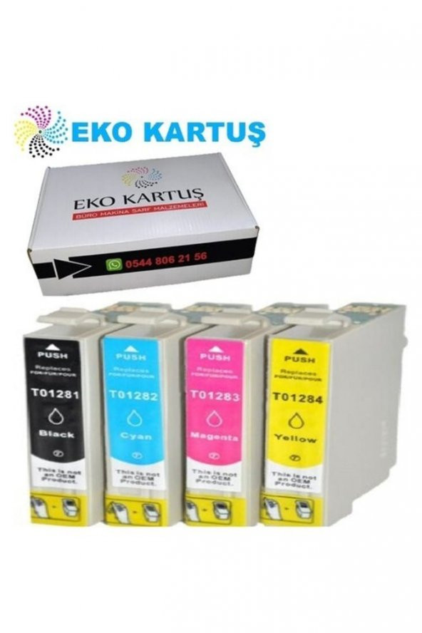 Epson Stylus Sx-440w (t1281-t1282-t1283-t1284) Takım Muadil Kartuş