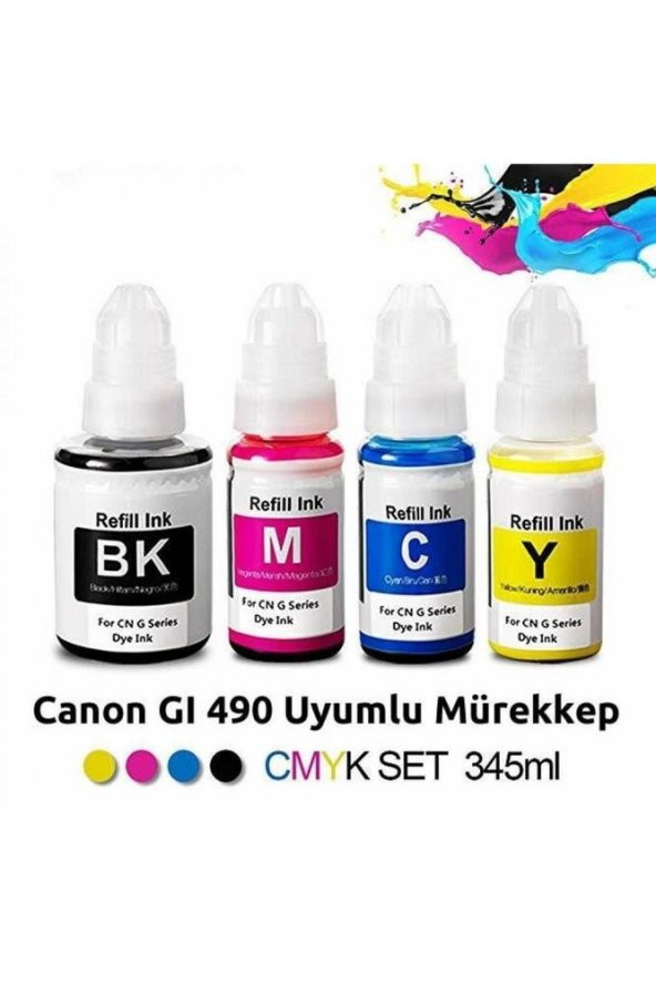 Canon G2410 Mürekkep Seti Muadil (GI 490)