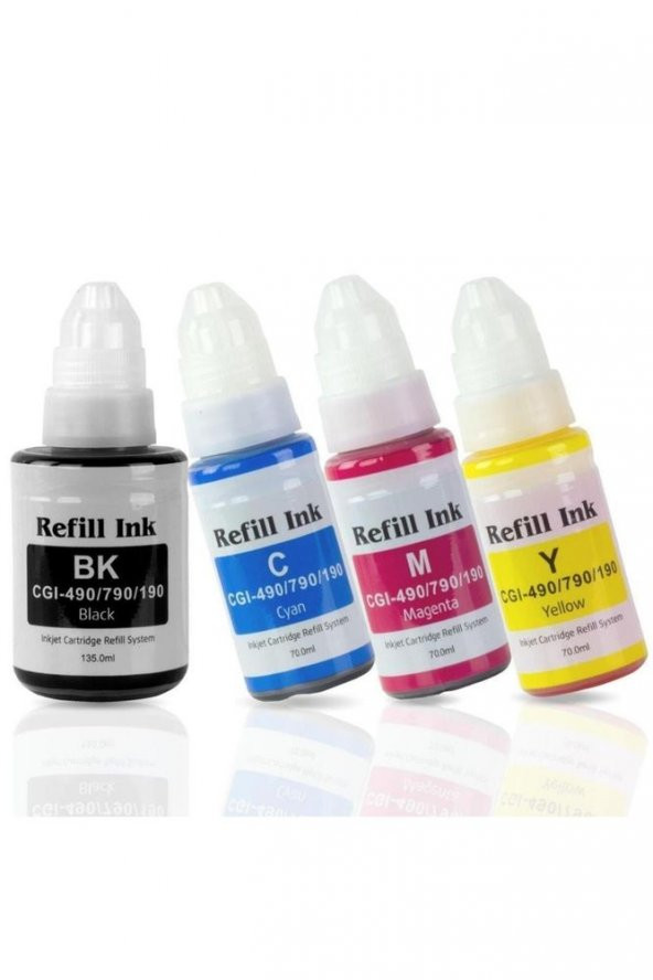 Canon G2410 Mürekkep Seti Muadil (GI 490) - Resim 3