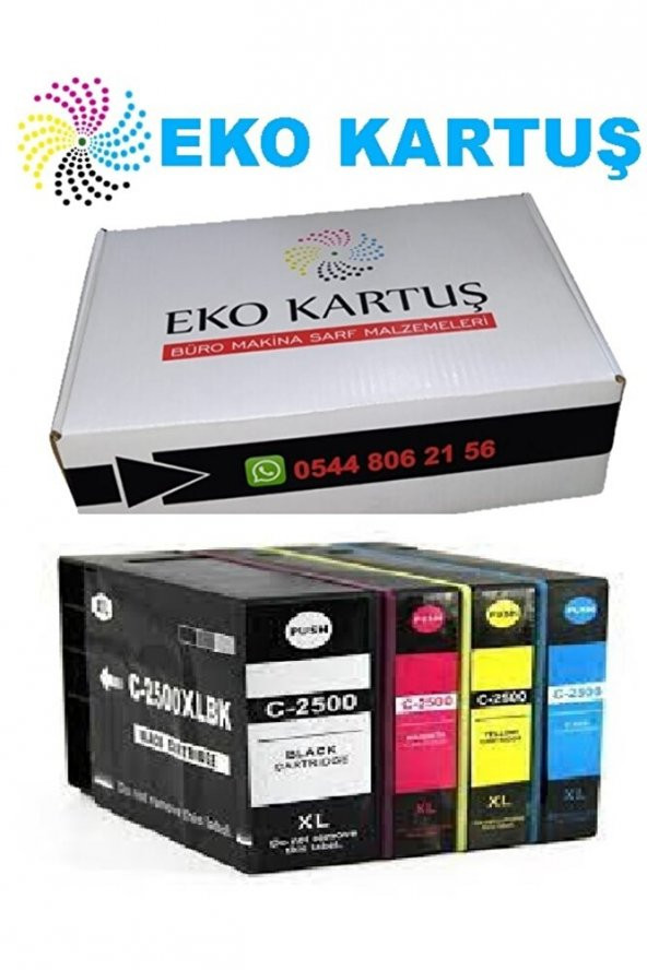 Canon Maxify Mb-5350 4 Renk Pgı-2500 Xl Muadil Kartuş, - 2
