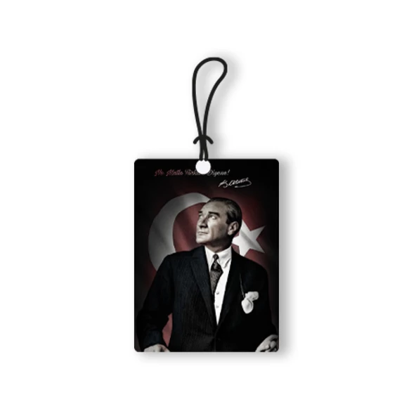 Atatürk 2 Ahşap Oto Dikiz Ayna Süsü - 1