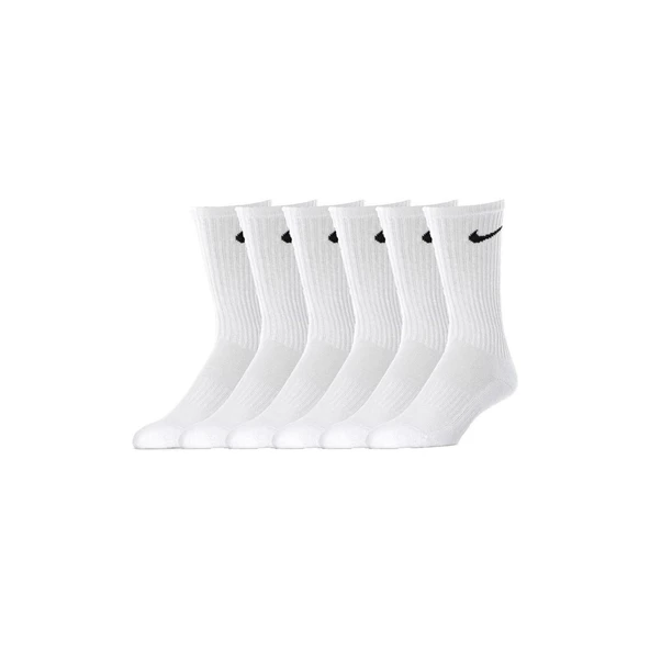 Nike Everyday Cushion Crew Beyaz Renkli Çorap 6'lı SX5172-100 - 2