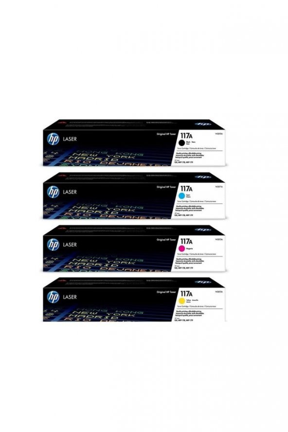 Hp Uyumlu Color Laser 150a W1120A (117a) 4 Renk Takım Orijinal Toner - 1