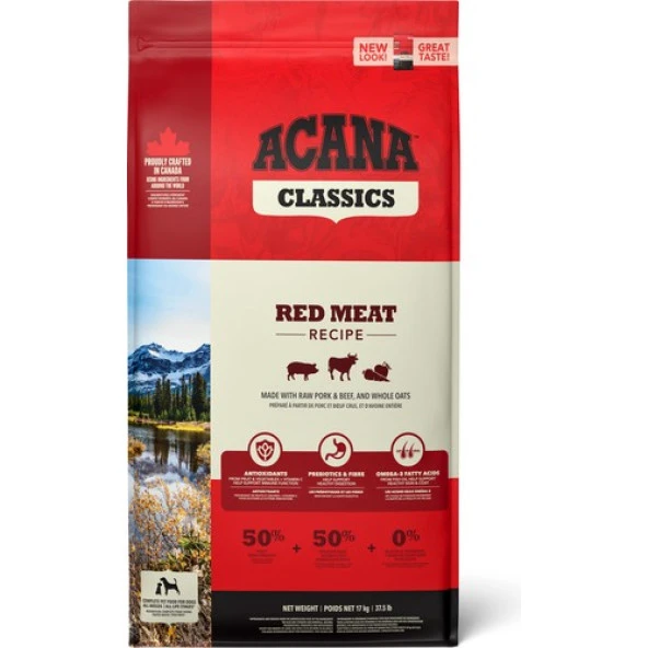 Acana Classics Classic Red Kuzulu ve Sığırlı Düşük Tahıllı Köpek Maması 14,5 kg