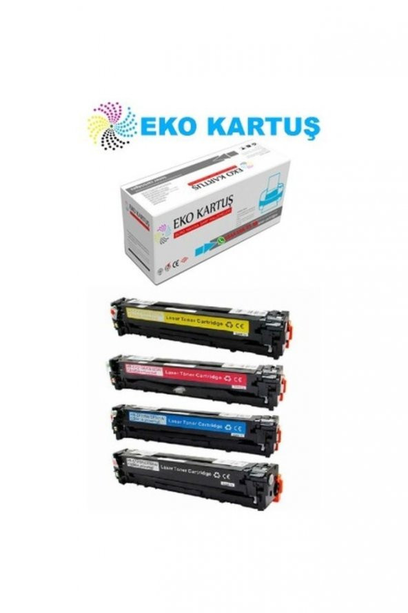 Hp Color Laserjet Cp1518nı (cb540-cb541-cb542-cb543) Set Muadil Toner