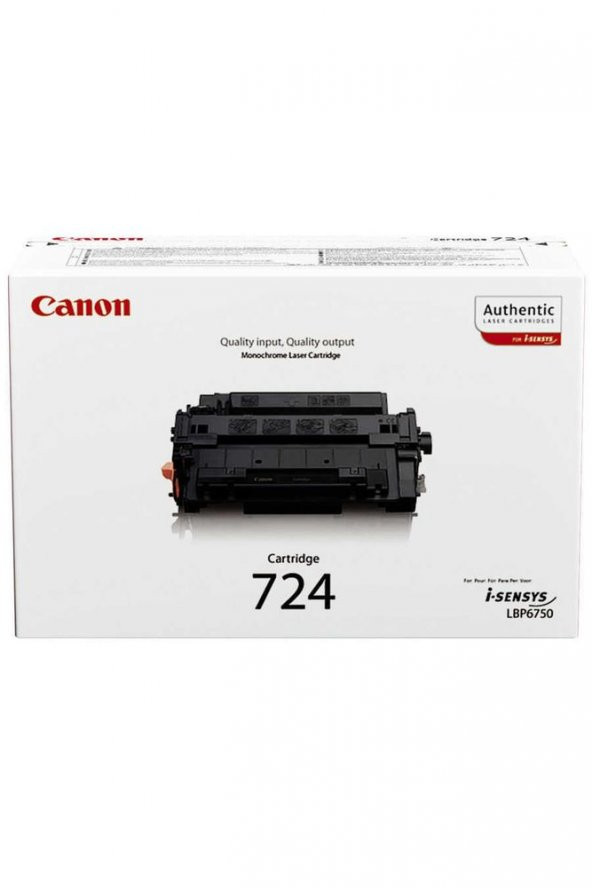 Crg-724 Lbp6750/lbp6780 Siyah Crg-724 Laser Yazıcı Toneri