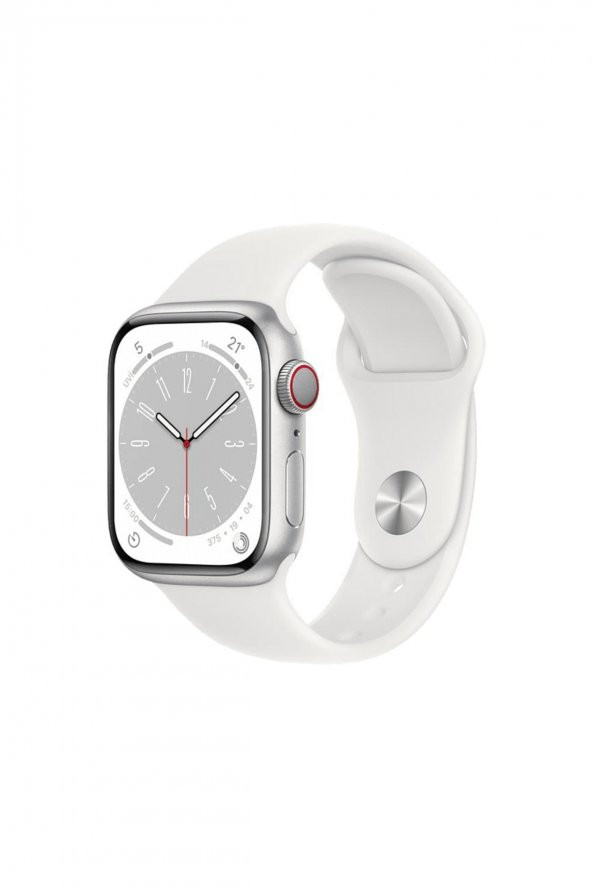 Apple Watch Series 8 GPS 41mm Gümüş Rengi Alüminyum Kasa ve Spor Kordon Akıllı Saat