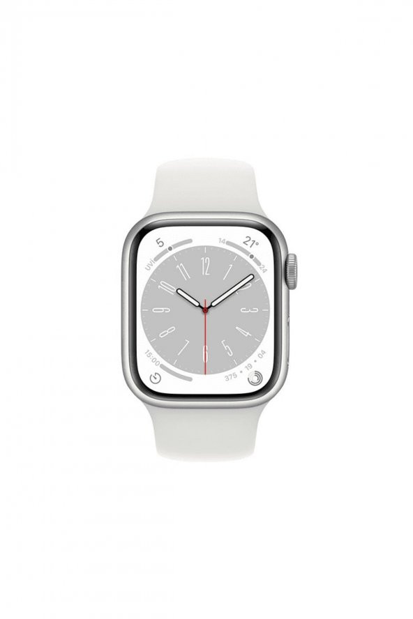 Apple Watch Series 8 GPS 41mm Gümüş Rengi Alüminyum Kasa ve Spor Kordon Akıllı Saat - 2