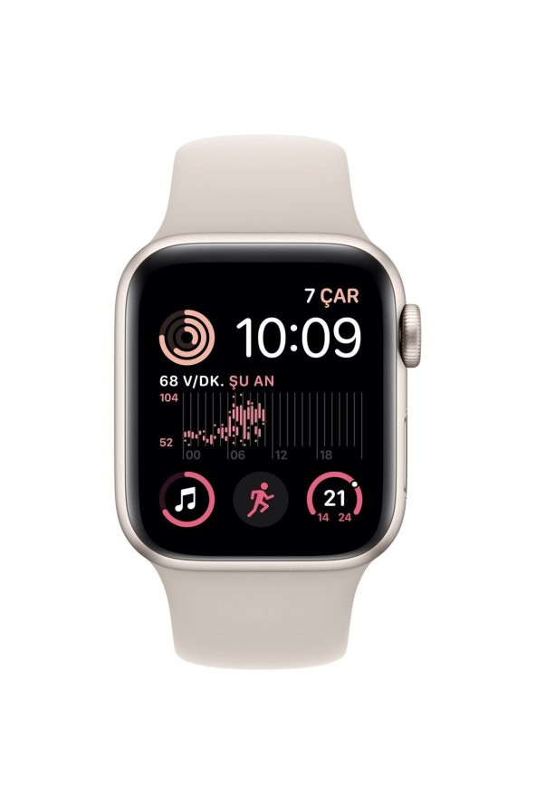 Apple Watch SE 2 GPS 40mm Yıldız Işığı Alüminyum Kasa ve Spor Kordon Akıllı Saat - 1