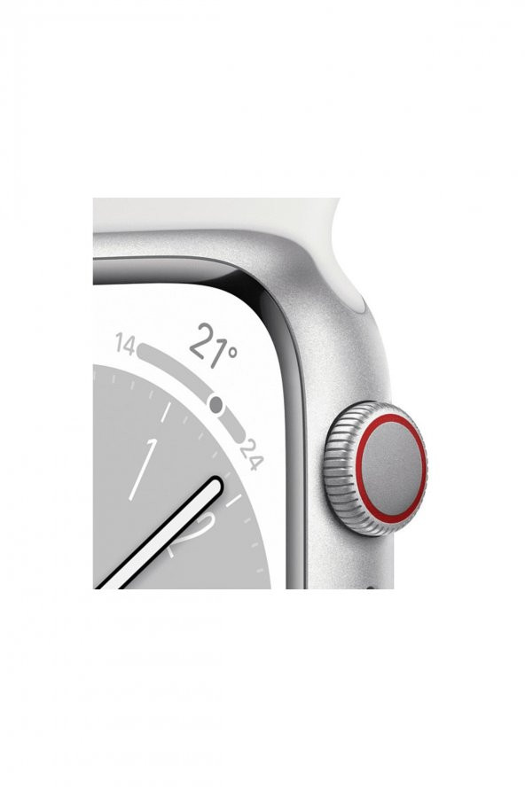 Apple Watch Series 8 GPS 41mm Gümüş Rengi Alüminyum Kasa ve Spor Kordon Akıllı Saat - 3