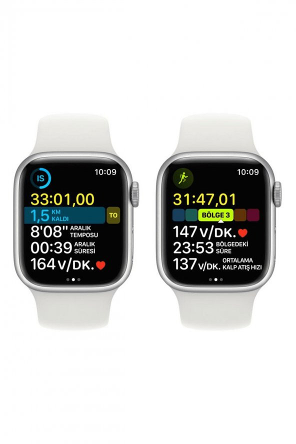 Apple Watch Series 8 GPS 41mm Gümüş Rengi Alüminyum Kasa ve Spor Kordon Akıllı Saat - 5