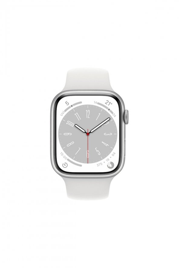 Apple Watch Series 8 GPS 45mm Gümüş Rengi Alüminyum Kasa ve Spor Kordon Akıllı Saat - 2