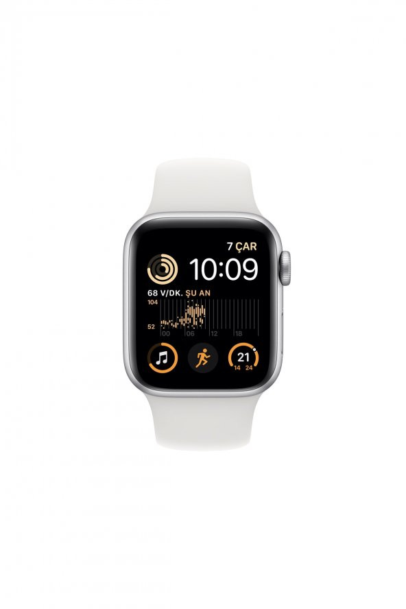 Apple Watch SE GPS 40mm Gümüş Rengi Alüminyum Kasa ve Beyaz Spor Kordon Akıllı Saat - 2