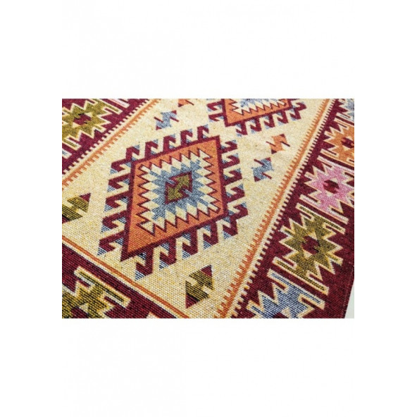 Algelsineve  Makine Dokuması Antik Kilim Yolluk Antik Tarz Eşme Desen - 2