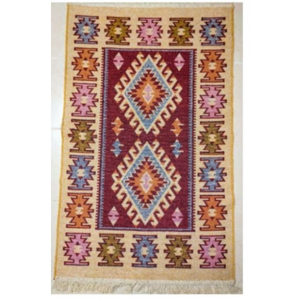 Algelsineve  Makine Dokuması Antik Kilim Yolluk Antik Tarz Eşme Desen - 7