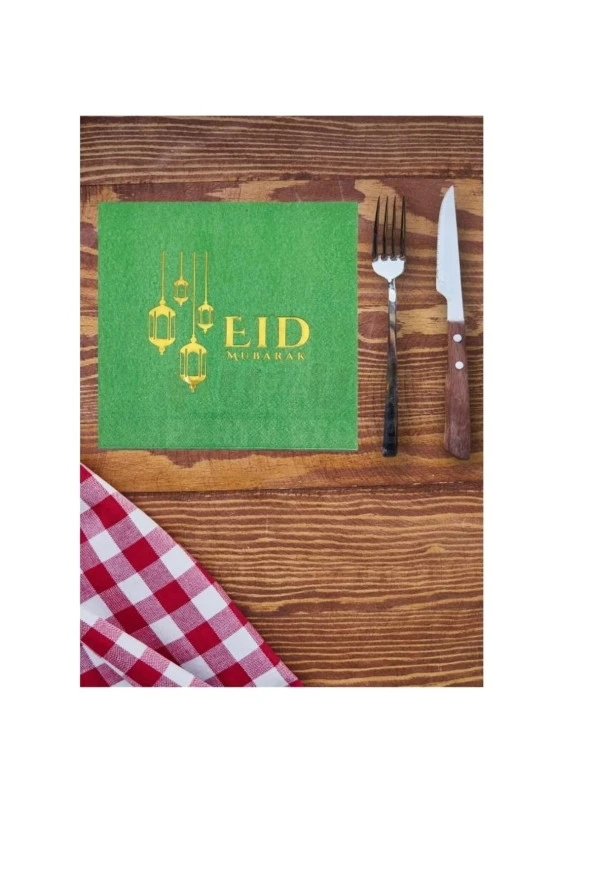 Parti Eid Mubarak Yaldızlı Varaklı Peçete 16 Adet
