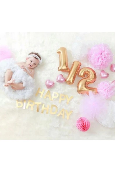 1\2 folyo balon seti gold
