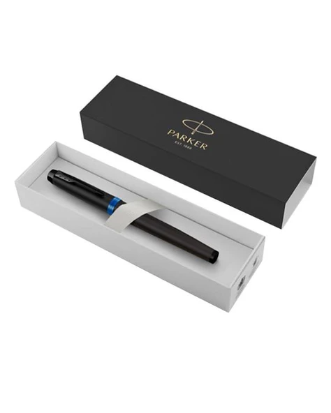 Parker Im Vibrant Rings Roller Kalem Siyah-Mavi 2172860 - 3