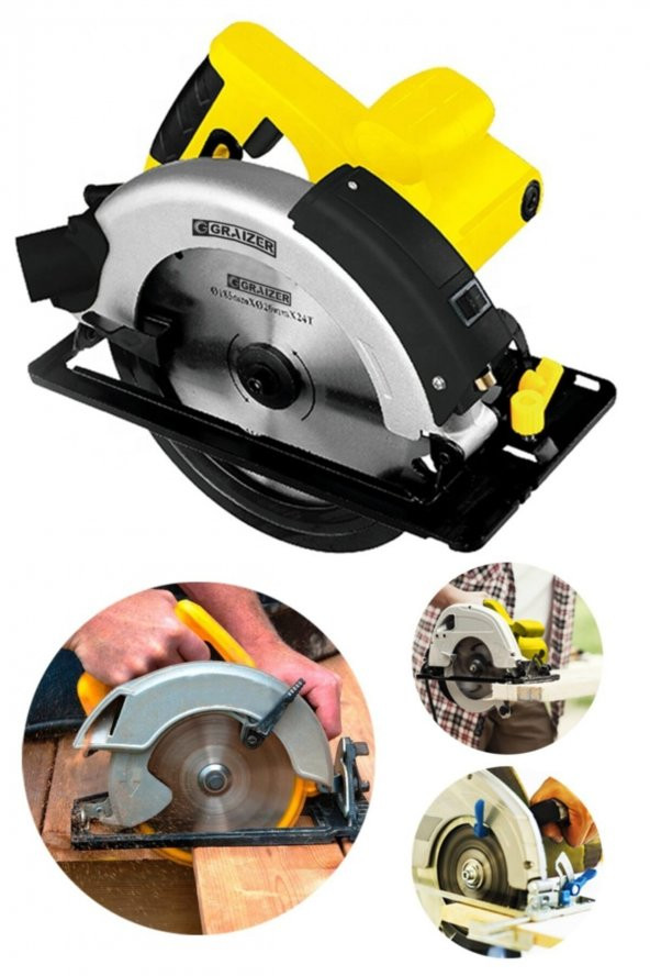 Graizer Alman 3000 Watt Lazerli Bakir Sargili Metal Şanzuman Sunta Kesme Daire Testere Makinesi 185 mm