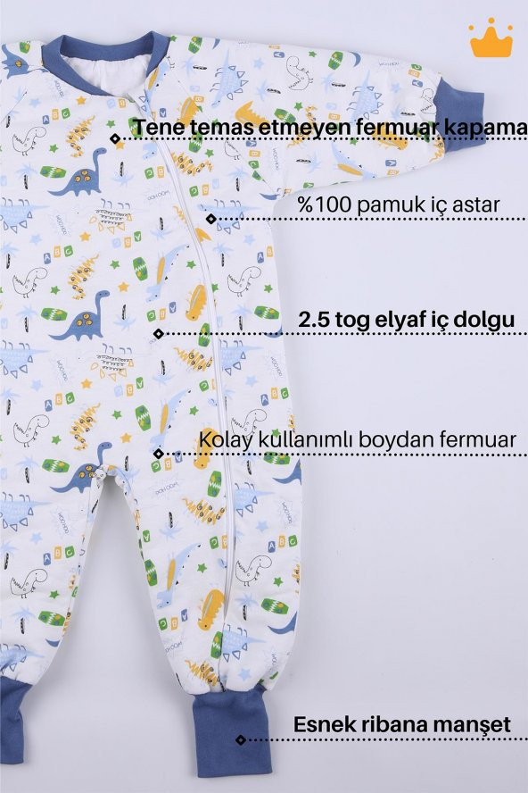 Begisa Elyaf Dolgulu 2.5 Tog Çocuk Uyku Tulumu 23504 - 6