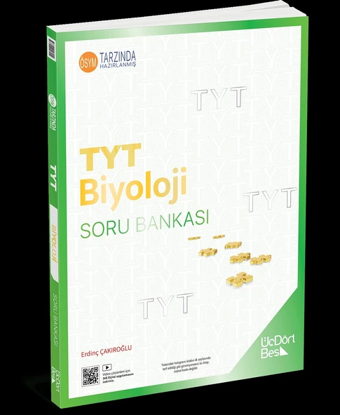 2025 Üçdörtbeş Yayınları TYT Biyoloji Soru Bankası Yeni Baskı