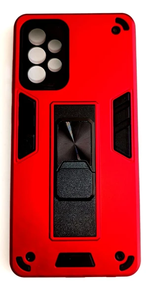 Samsung Galaxy A72 Uyumlu Tank Zırh Kılıf Standlı Metal Manyetik Tutucu - Resim 3