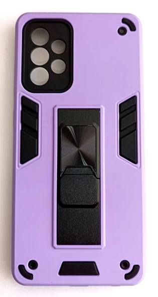 Samsung Galaxy A72 Uyumlu Tank Zırh Kılıf Standlı Metal Manyetik Tutucu - Resim 4