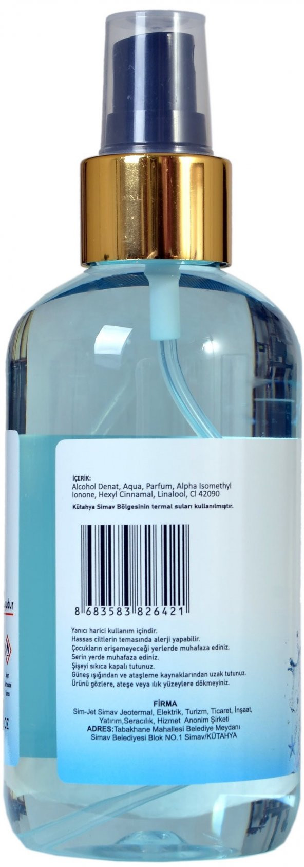 SİMAV Termal Sulu Kolonya Seti 5li - 200 ml Spreyli - 5