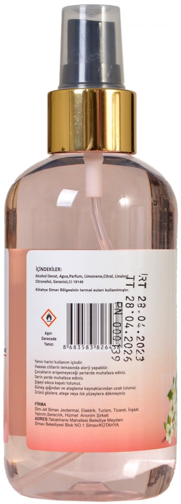 SİMAV Termal Sulu Kolonya Seti 5li - 200 ml Spreyli - 6