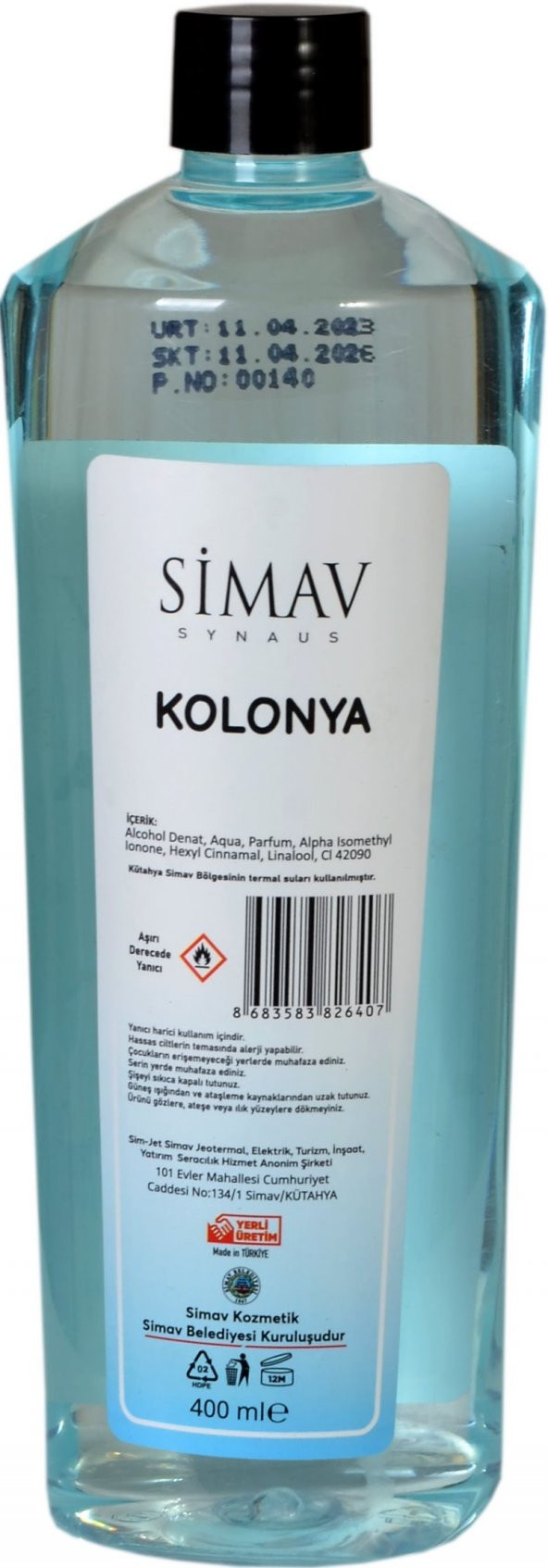 SİMAV Termal Sulu Kolonya Seti 5li - 400 ml - 5