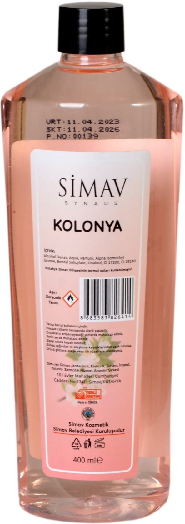 SİMAV Termal Sulu Kolonya Seti 5li - 400 ml - 6