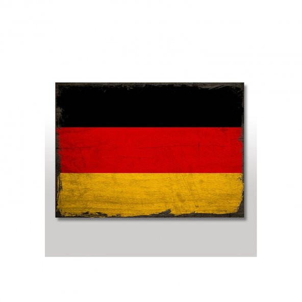 Alman Bayrağı Ahşap Poster 20*30