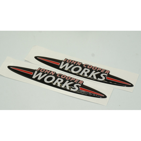Mini John Cooper Works Çamurluk Yanı Ve Torpido Damla Desen Logo Arma Seti - 3