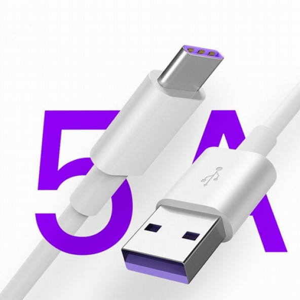 Orjinal Huawei P30 Lite Type C 5A 1M MOR Hızlı Şarj ve Data Kablosu
